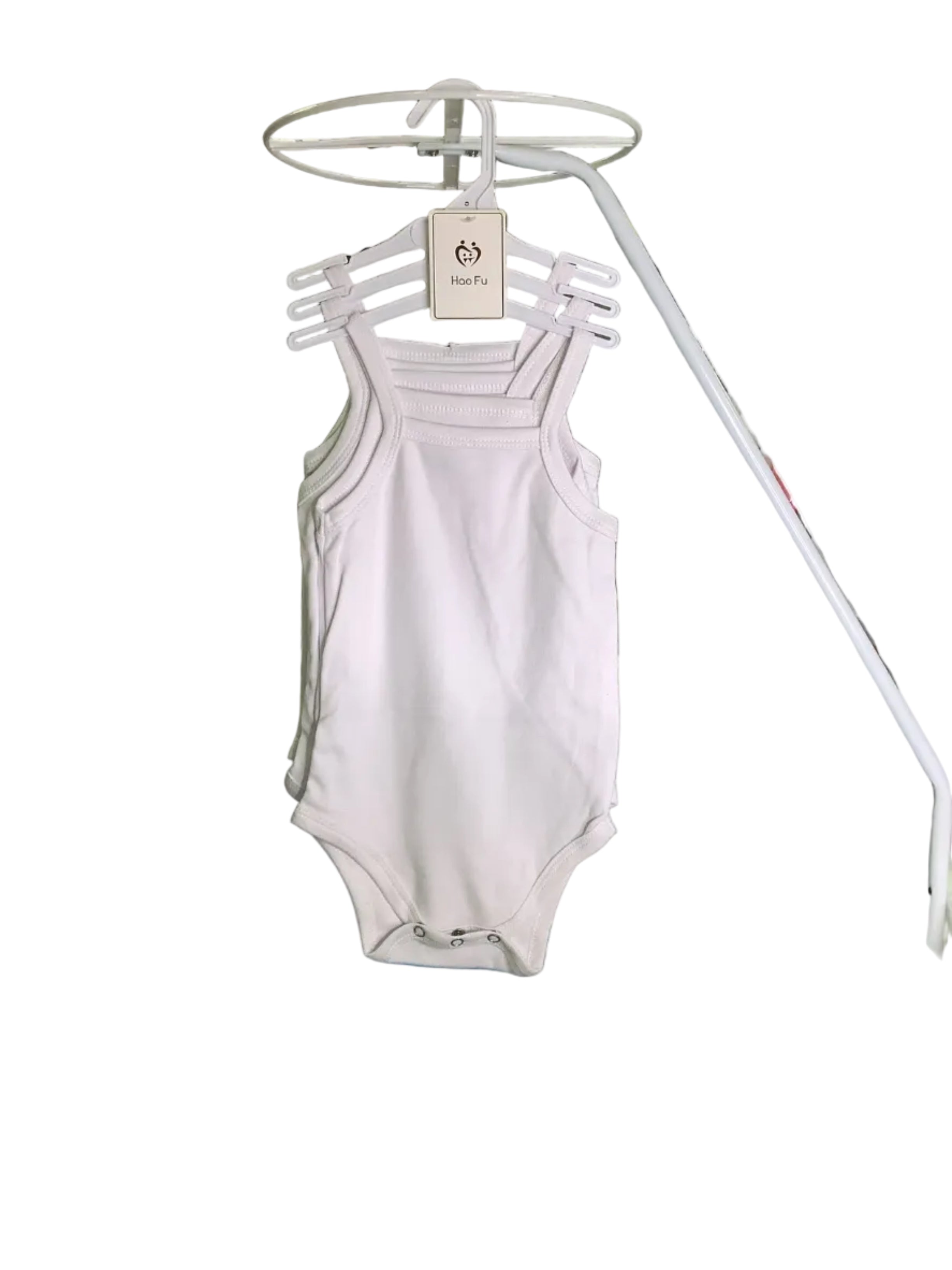 Hao Fu Plain White Baby Body Suit(3Piece Set)