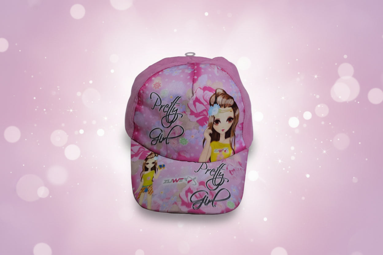Pretty Girl Kids Face Cap.