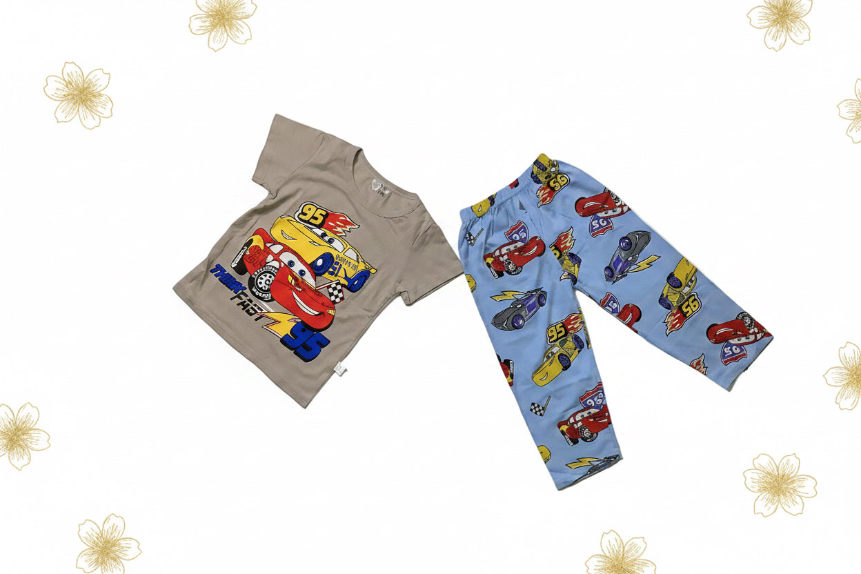 Xinyuxing Boys Dinoco Character Short Sleeve Pyjamas