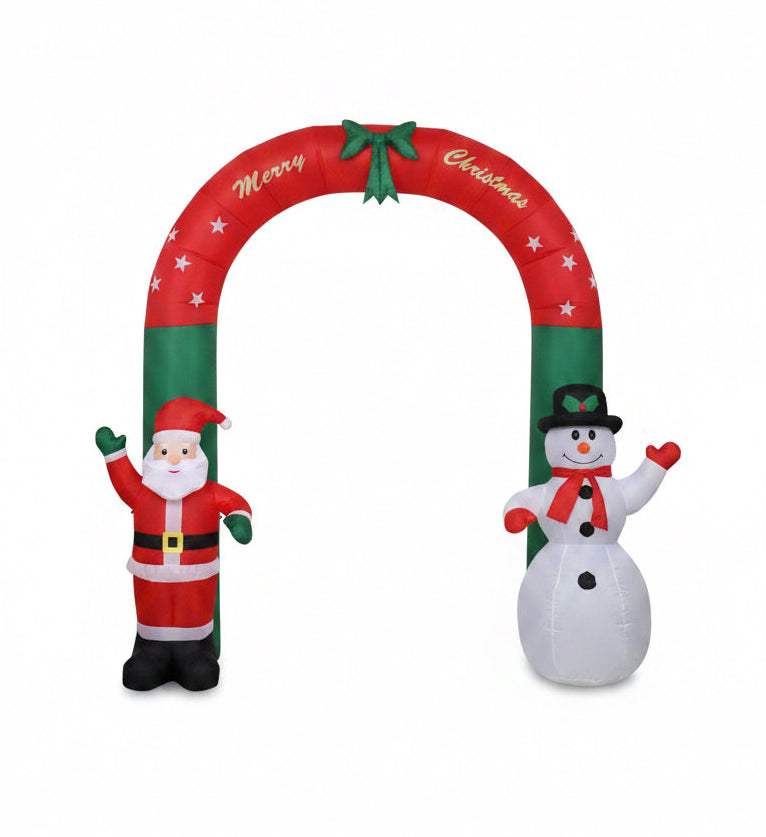 Santa House & Snowman Let It Snow Ark Décor