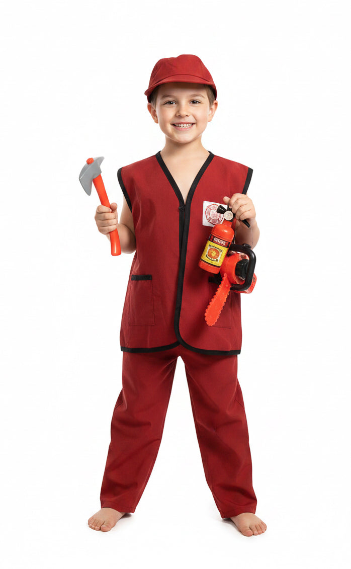 Cheng Xin Fireman Kids Costume with Accessories