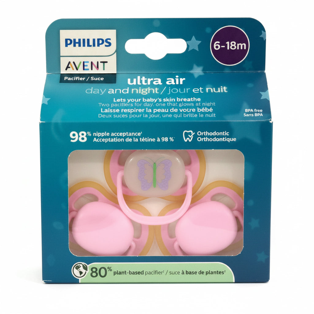 Philips Avent Ultra Air Baby Pacifier 3in1 Pack 98% Nipple Acceptance 6-18m