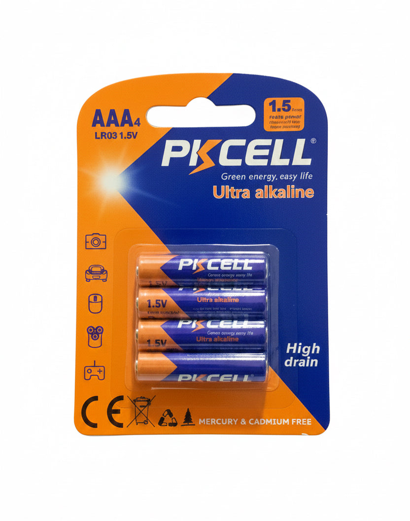 PK Cell AAA4 LR03 1.5V Ultra Alkaline Battery (Small Size)