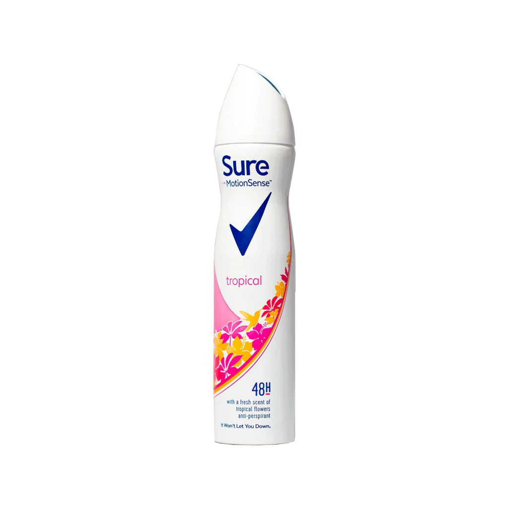 Sure Tropical Fresh Confidence Anti-Perspirant Body Spray 48H (250ml)