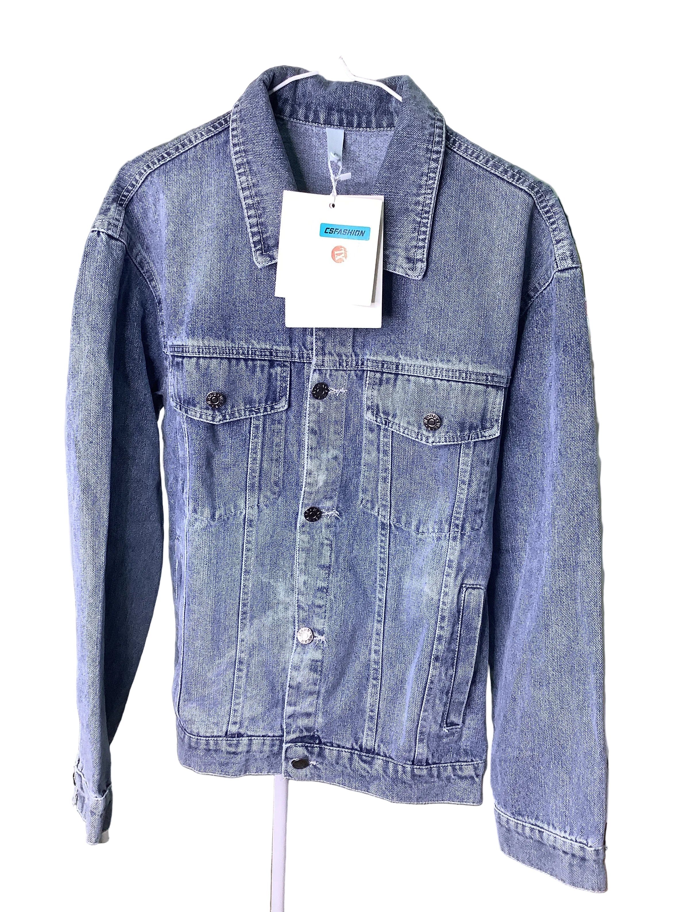 Csfashion Simple True Top Homme Jean Jacket.