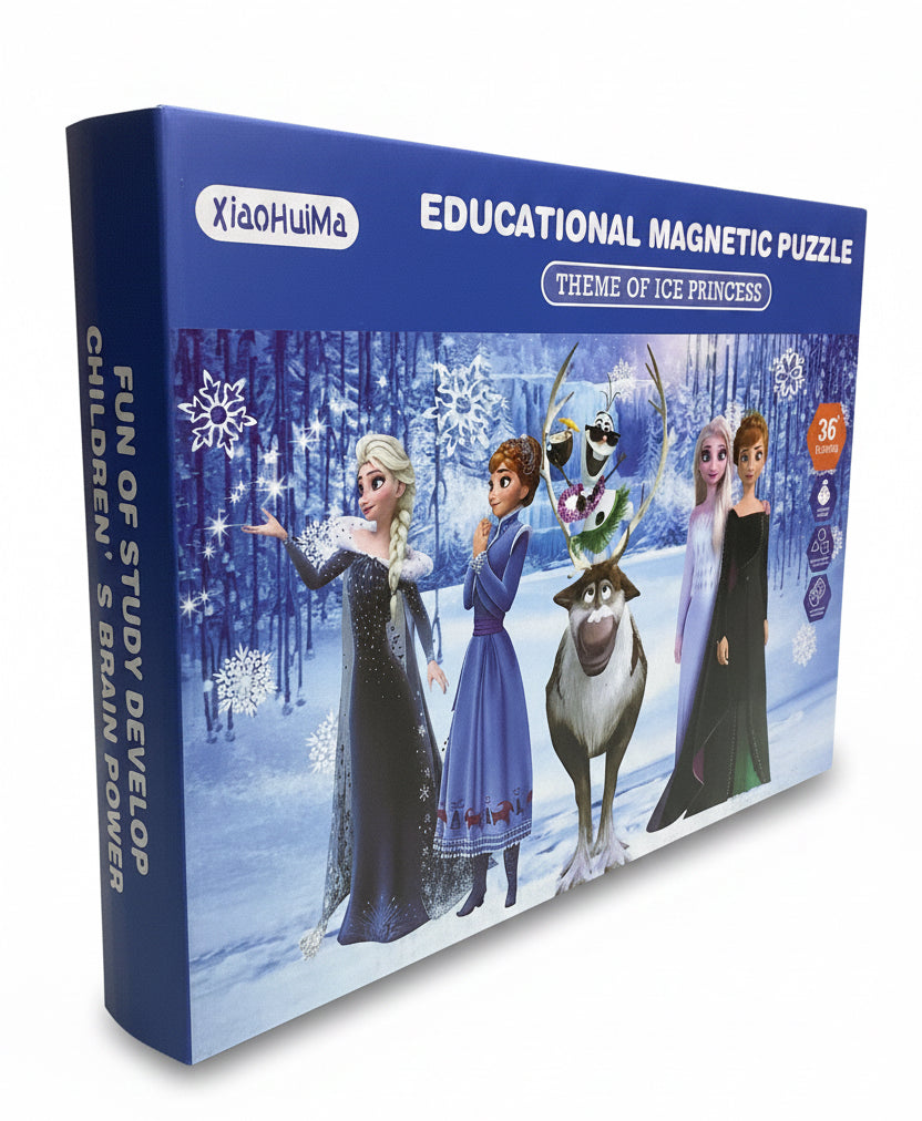 Educational Magnetic Puzzle Theme Of Ice Princess 36Months +