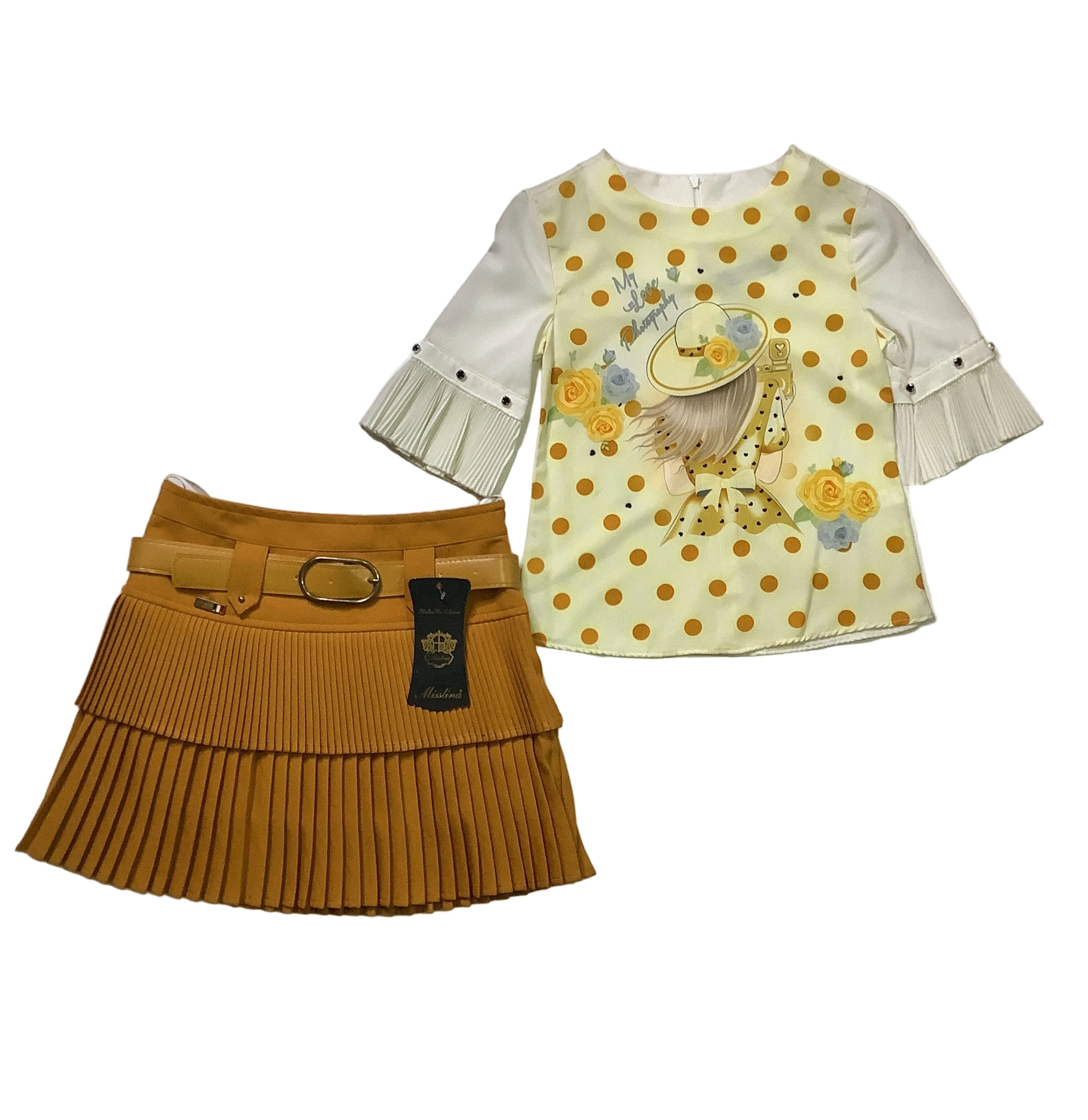 Misslina Rose Girls 2 Piece Set Skirt & Top