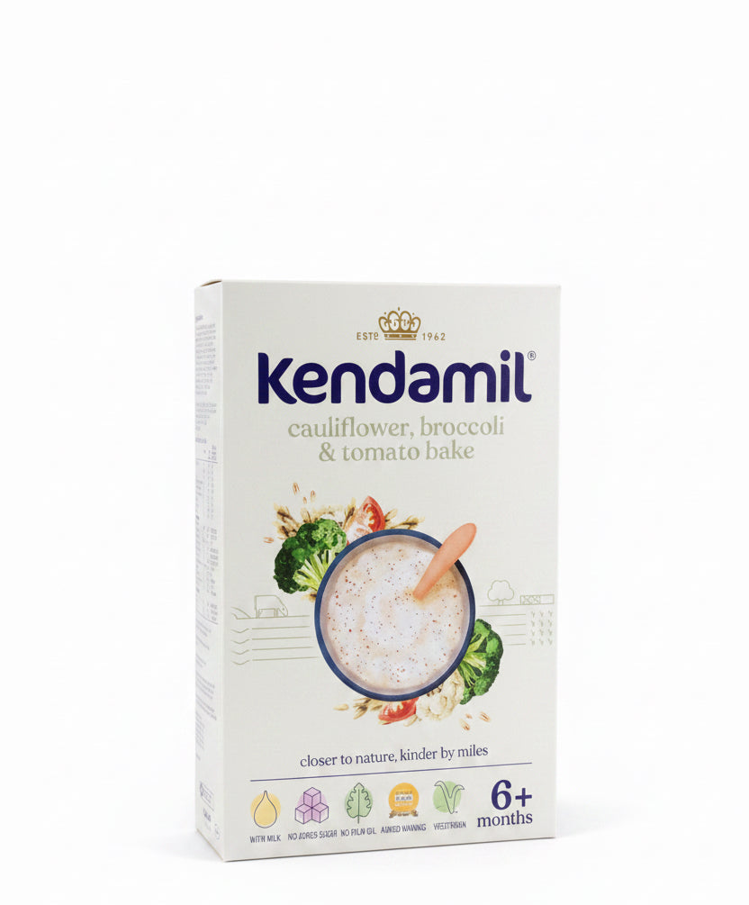 Kendamil Cauliflower, Broccoli & Tomato Bake cereal 6m+ (150g).