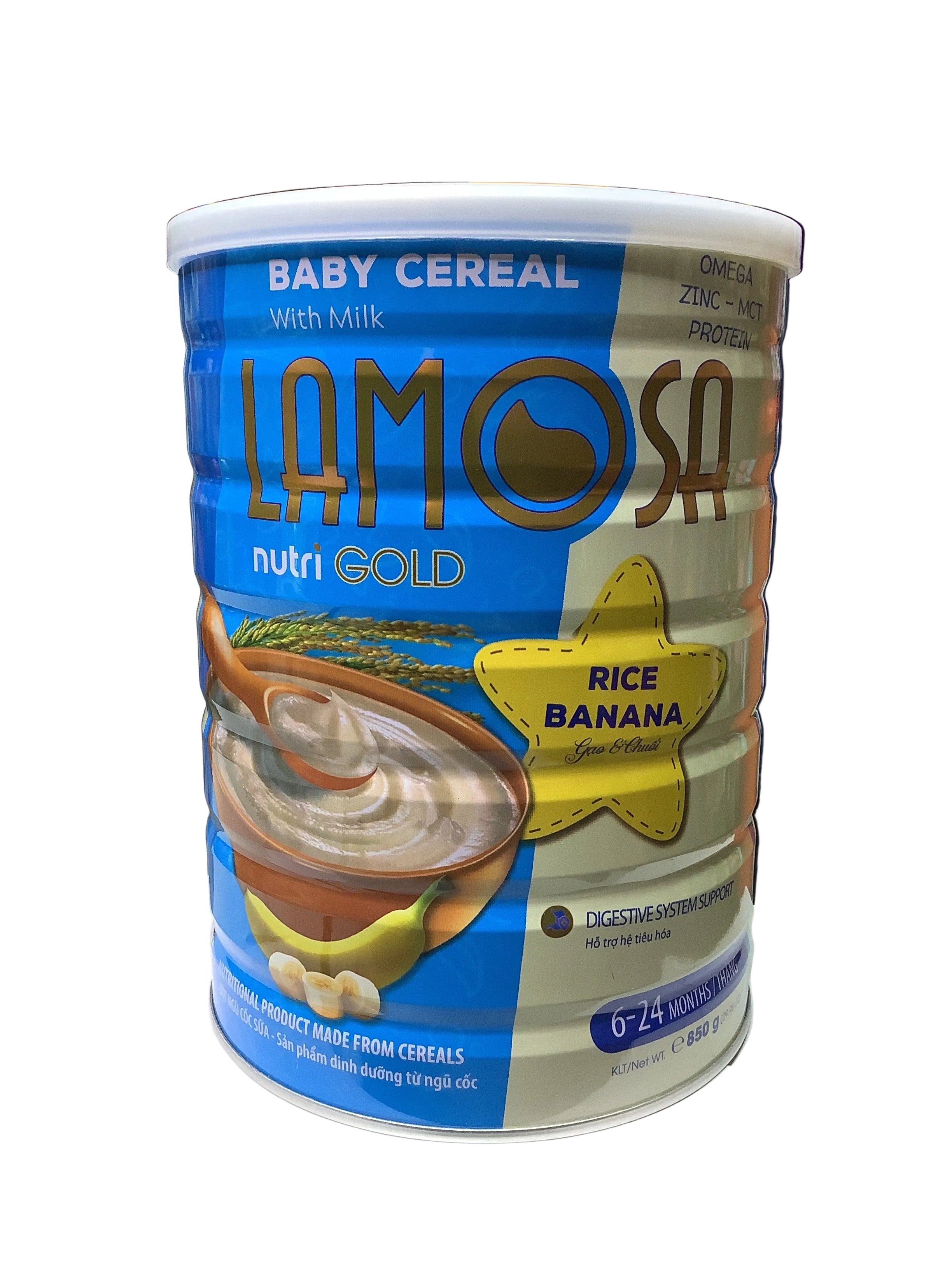 Lamosa Nutri Gold Rice & Banana Baby Cereal 850g (6-24 Months)