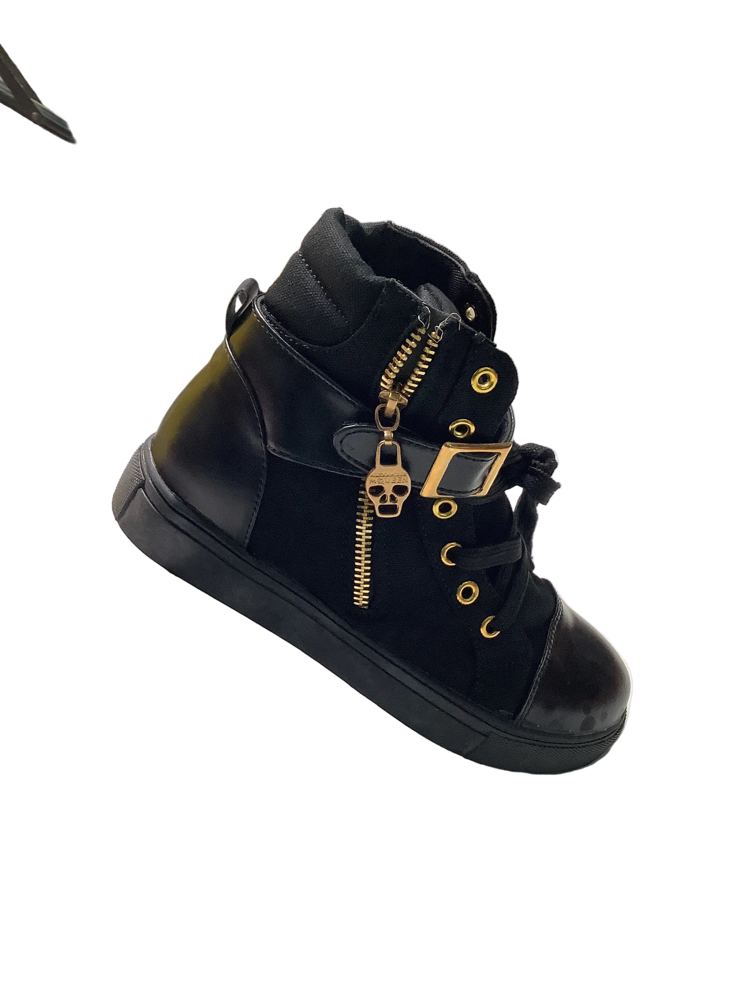Black High Top Boots (Shoe).
