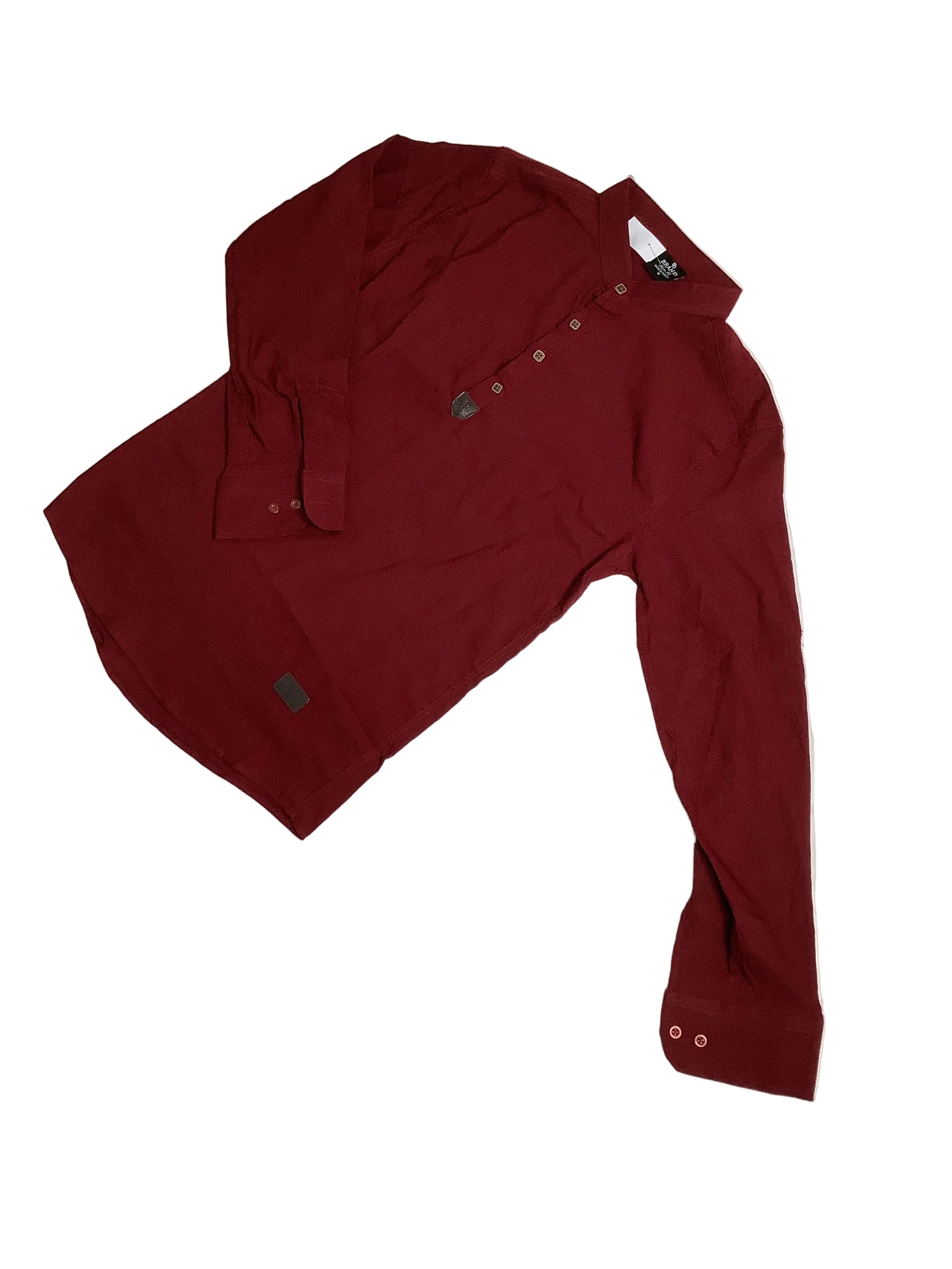 Brand Slim Fit Long Sleeve Shirt