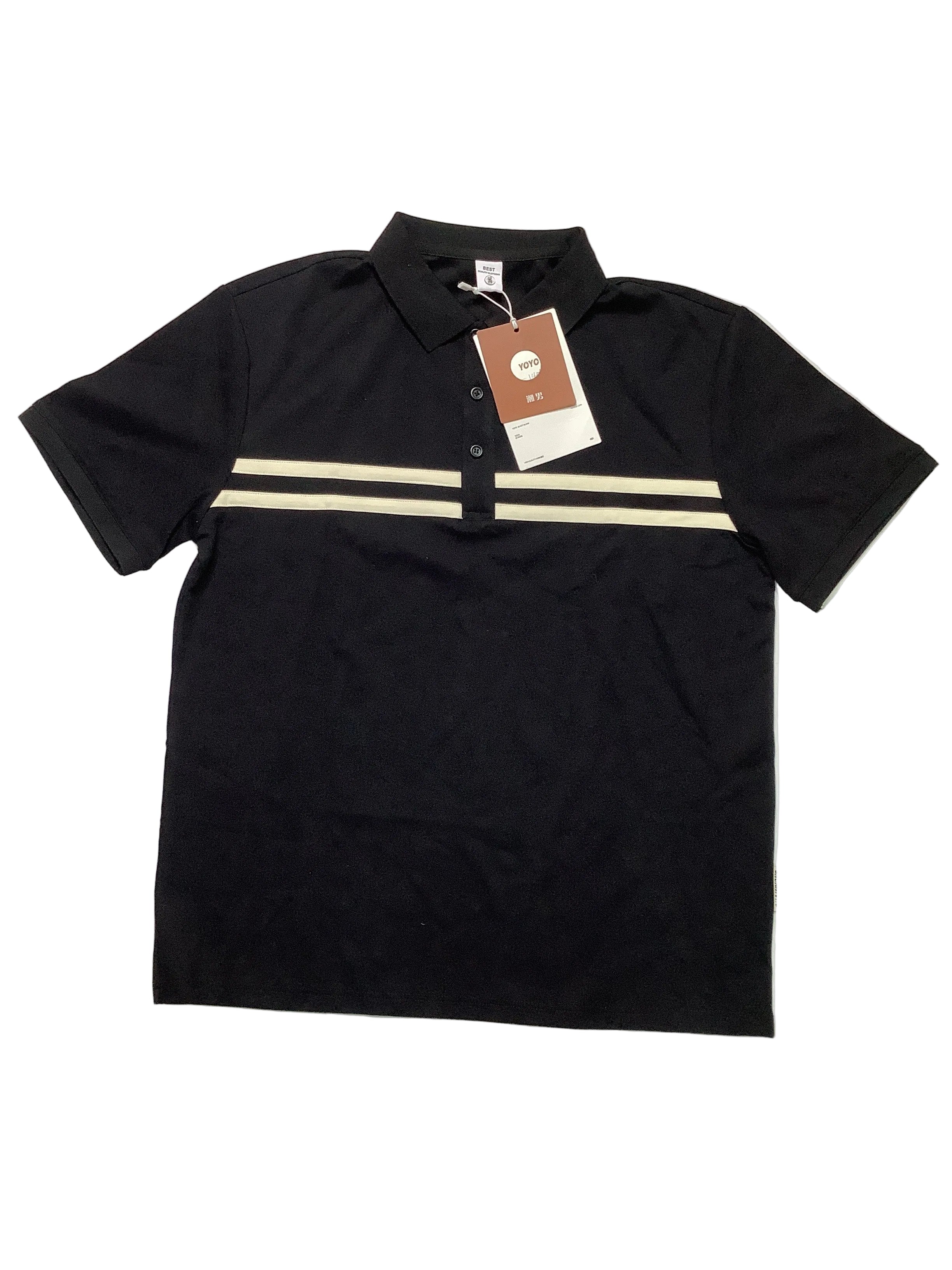 Yoyo Best  Quality Clothing Boy's Black Polo Shirt.