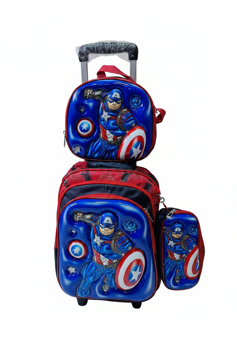 Captain America Back To School 3in1 Trolley Bag.