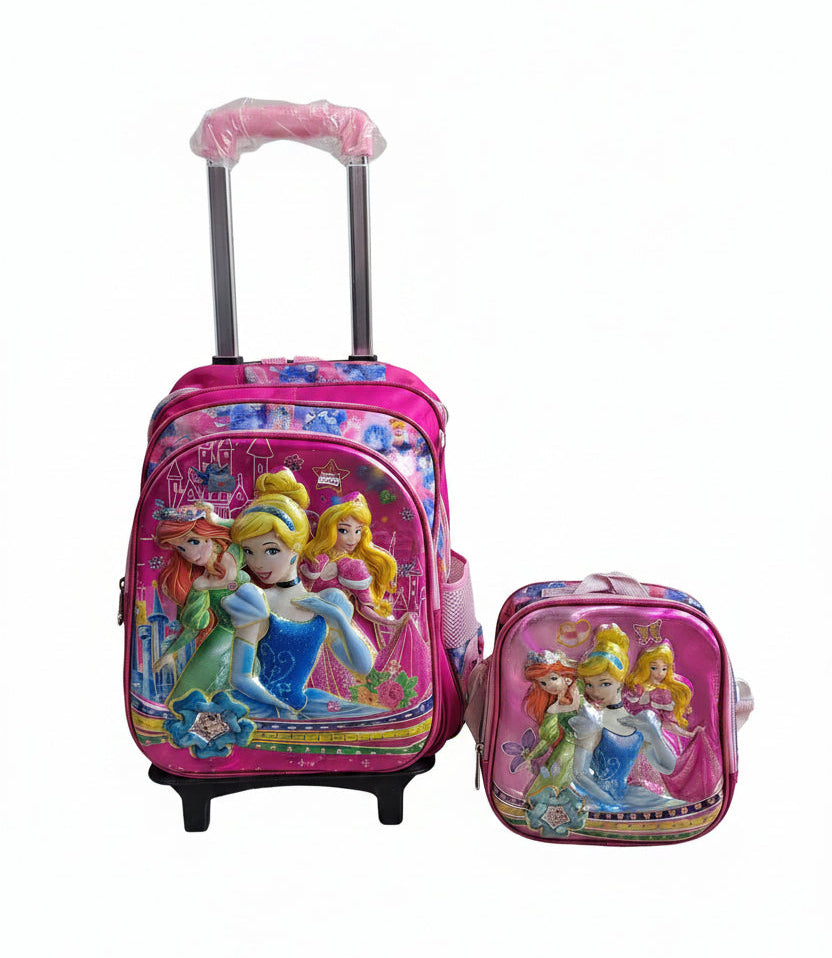 HOMSKIII DISNEY PRINCESSES BACK TO SCHOOL TROLLEY BAG.