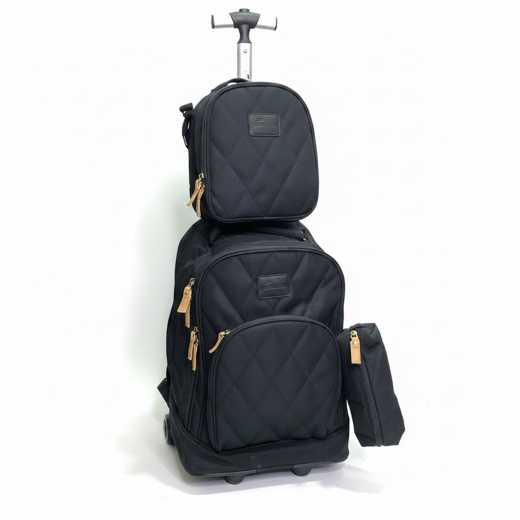 Jasmine Star Back To School Trolley Bag With Lunch & Pencils Bags