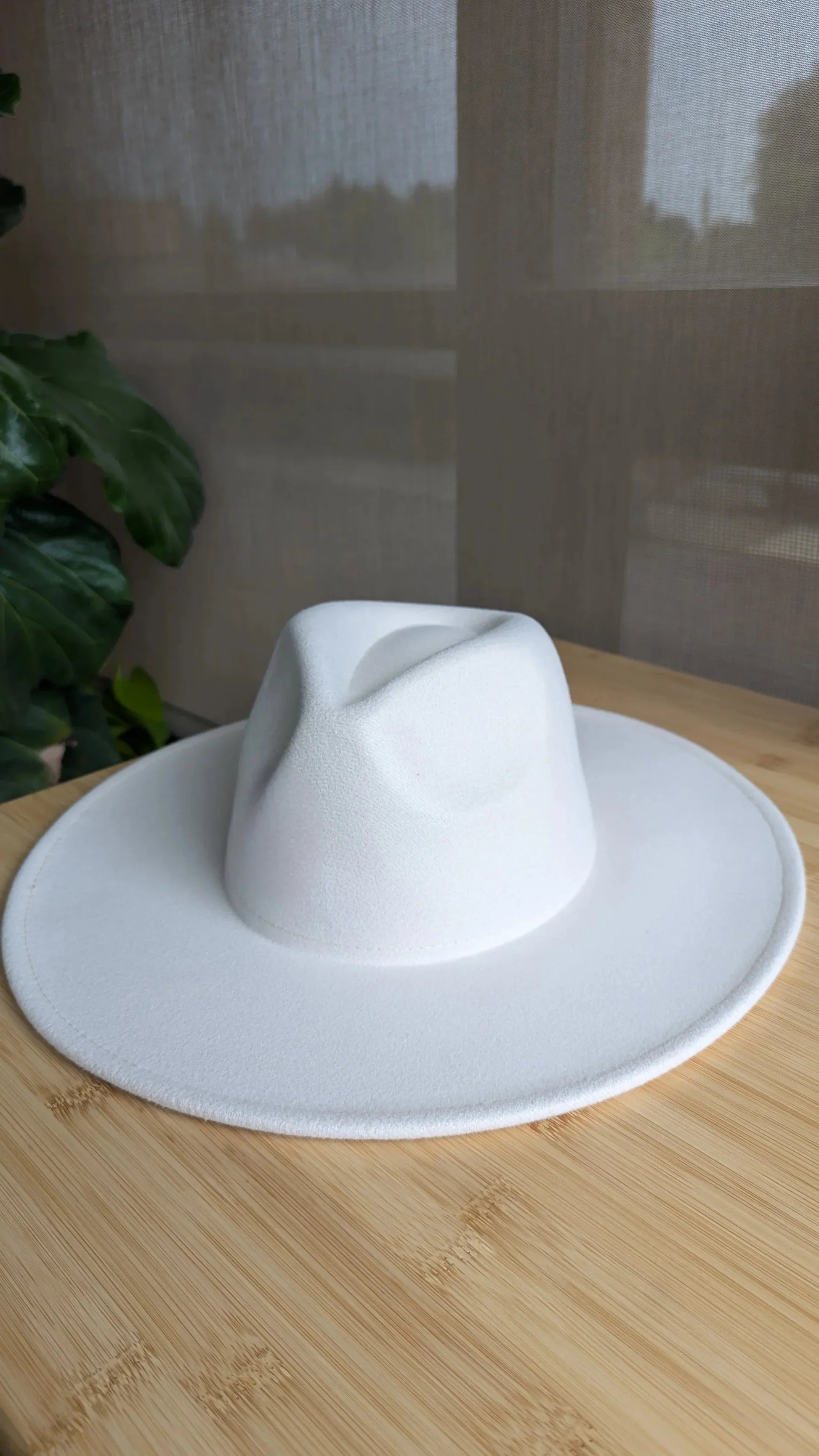 Bowler fedora white hat