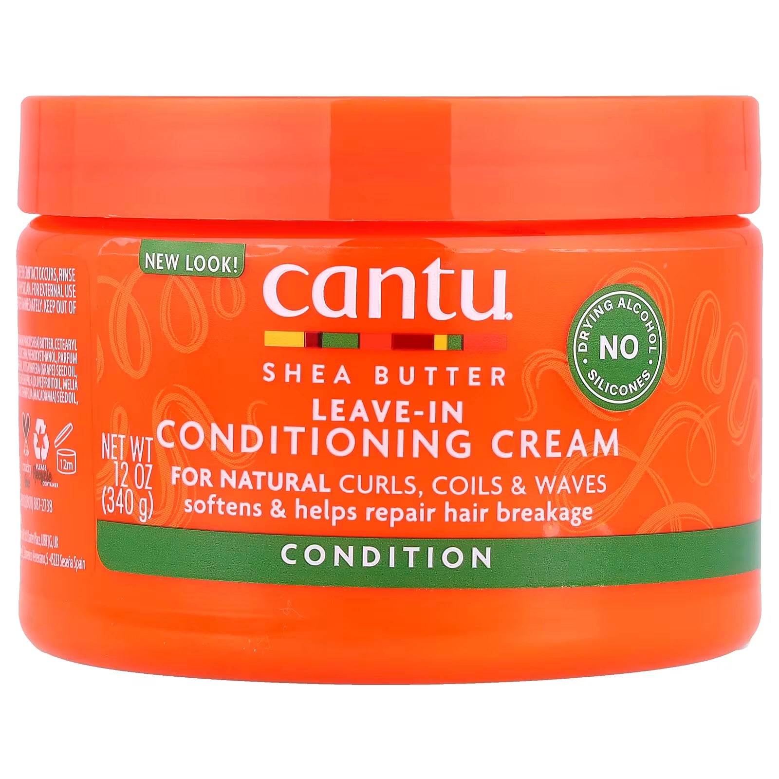 Cantu Shea Butter Leave-In Conditioning Cream (340g).