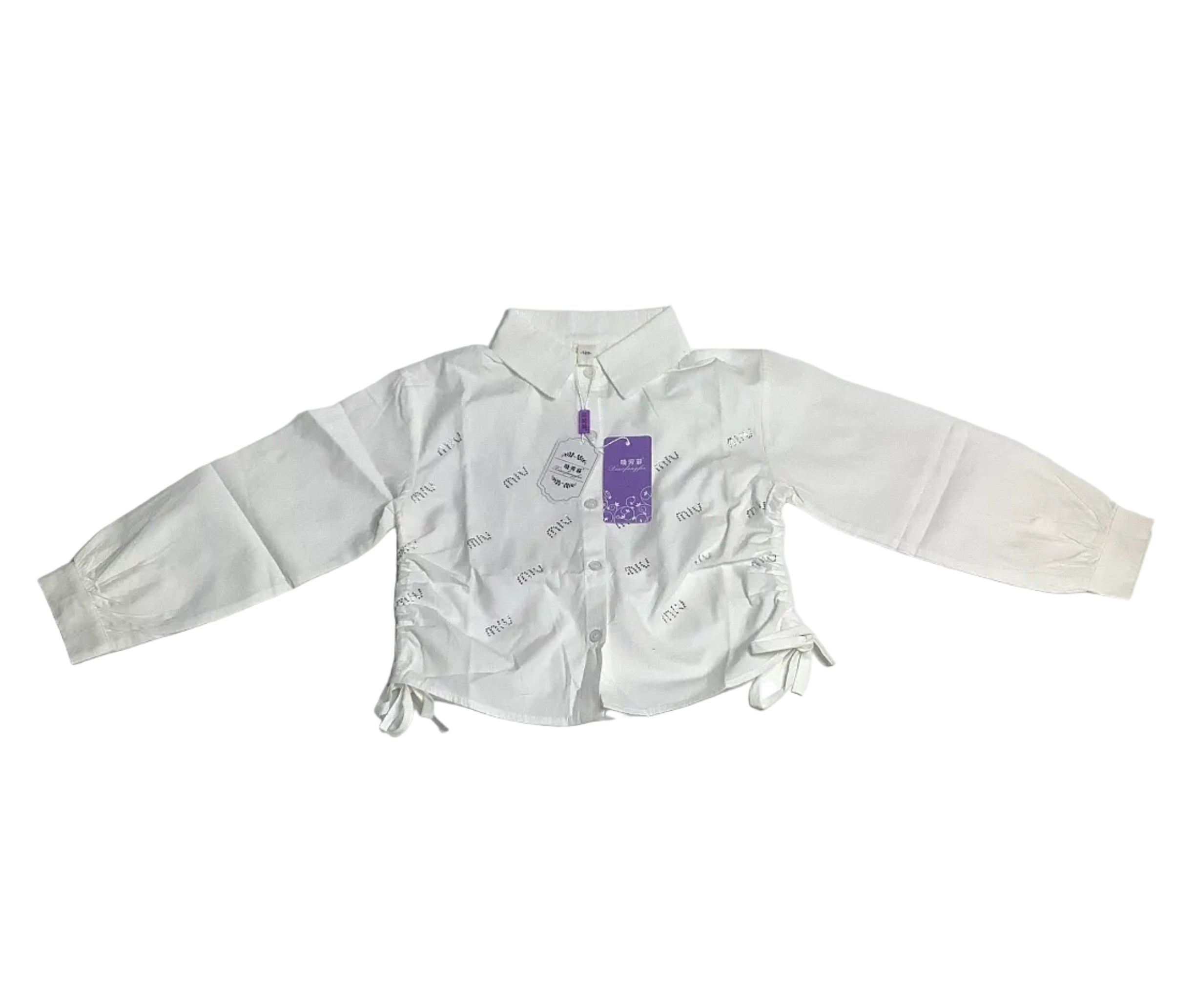 Xiaofangfei Girl's White Top Shirt.