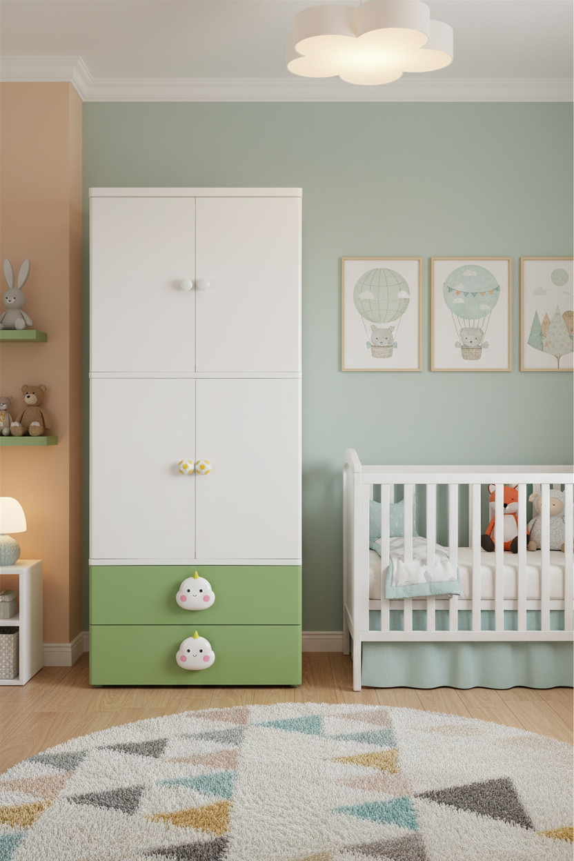 Double Door Storage And Hanging Wardrope.