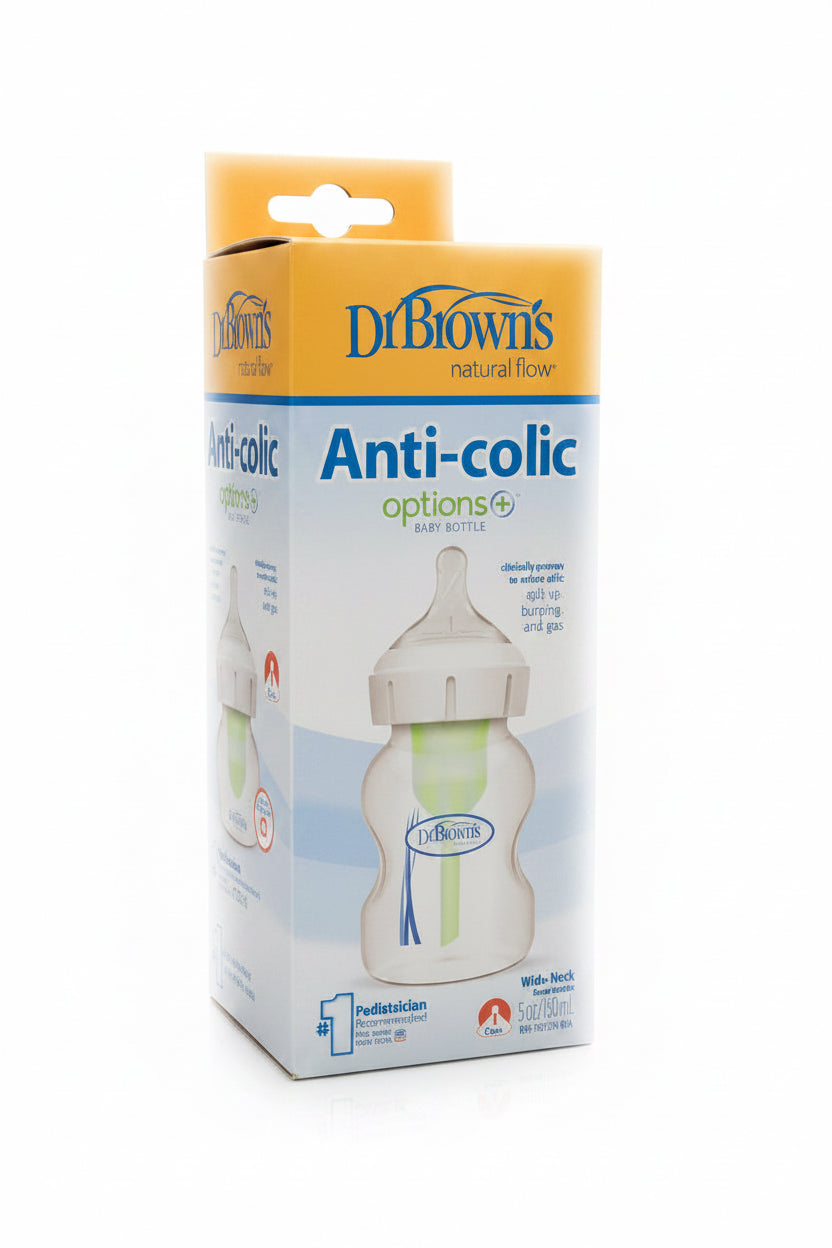 Dr Brown’s Natural Flow Anti-Colic Option+ Baby Single Bottle 150ML(0m+)
