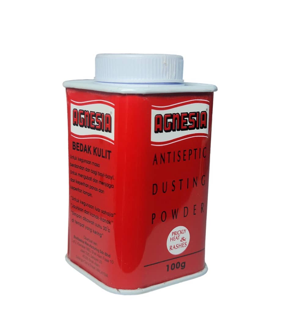Agnesia Antiseptic Dusting Powder (Prickly Heat & Rashes) 100g.