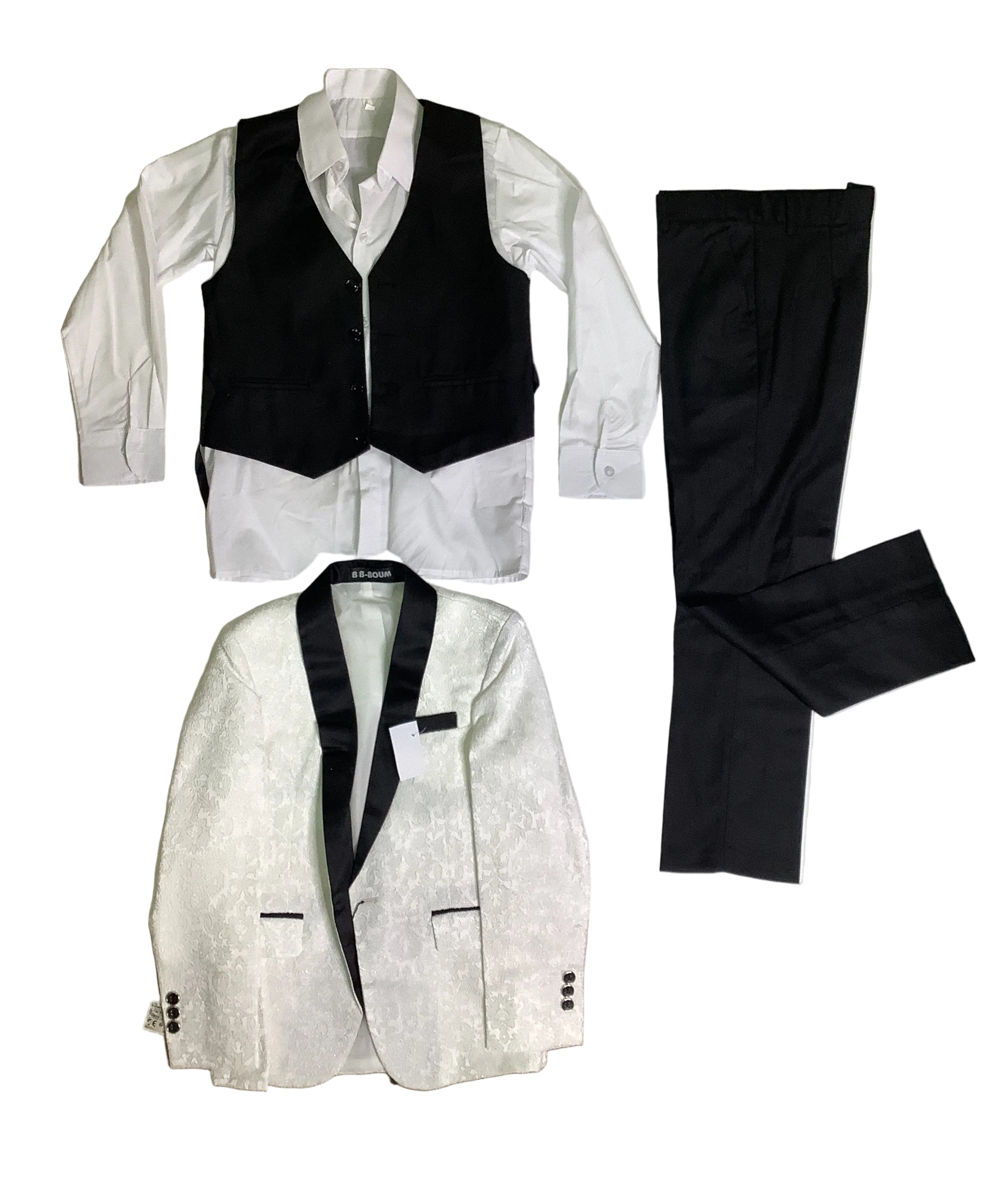 BB-Boum Boys’ White Suit Set (2-Piece Set)
