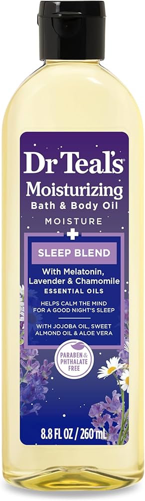 Dr Teals Moisturizing Bath & Body Oil Moisture Sleep Blend (260ml).