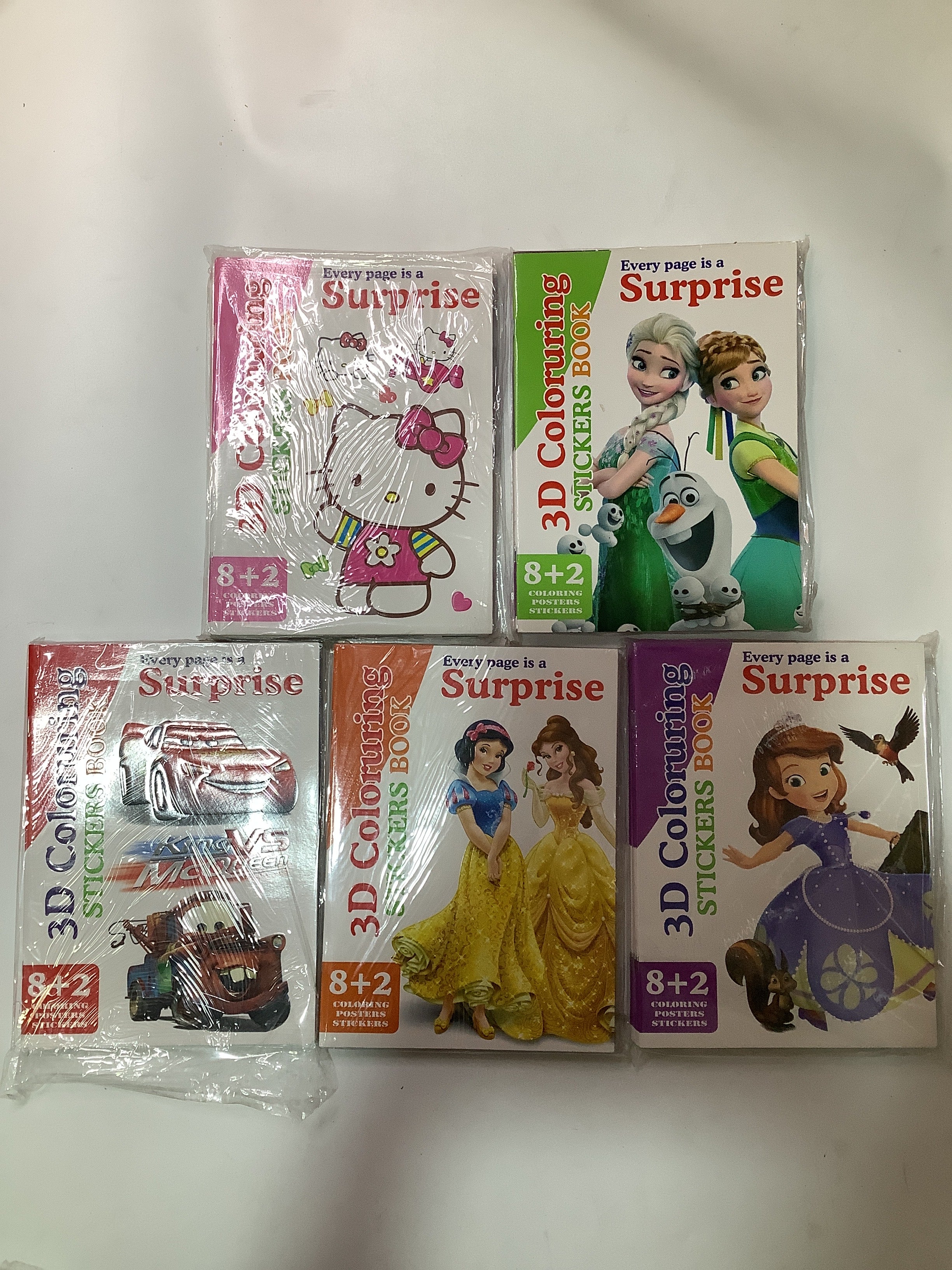 3D Coloring Stickers Book