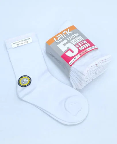 Lark Cotton Rich Girls Socks (Pack of 5 Pairs)