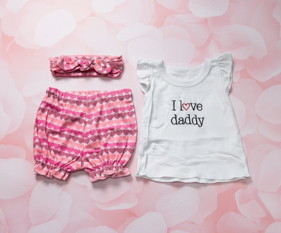 Hao Fu I love Daddy Baby Girl 2 Piece Set