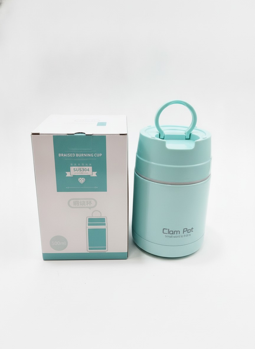 Brasied Burning Stainless Steel Food Flask (Clam Pot) 800ml (SUS304)