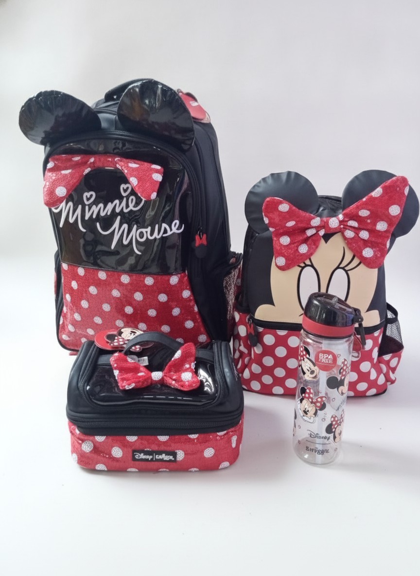 Smiggle Minnie Mouse Smiggle 4-in-1 Trolley Backpack Set