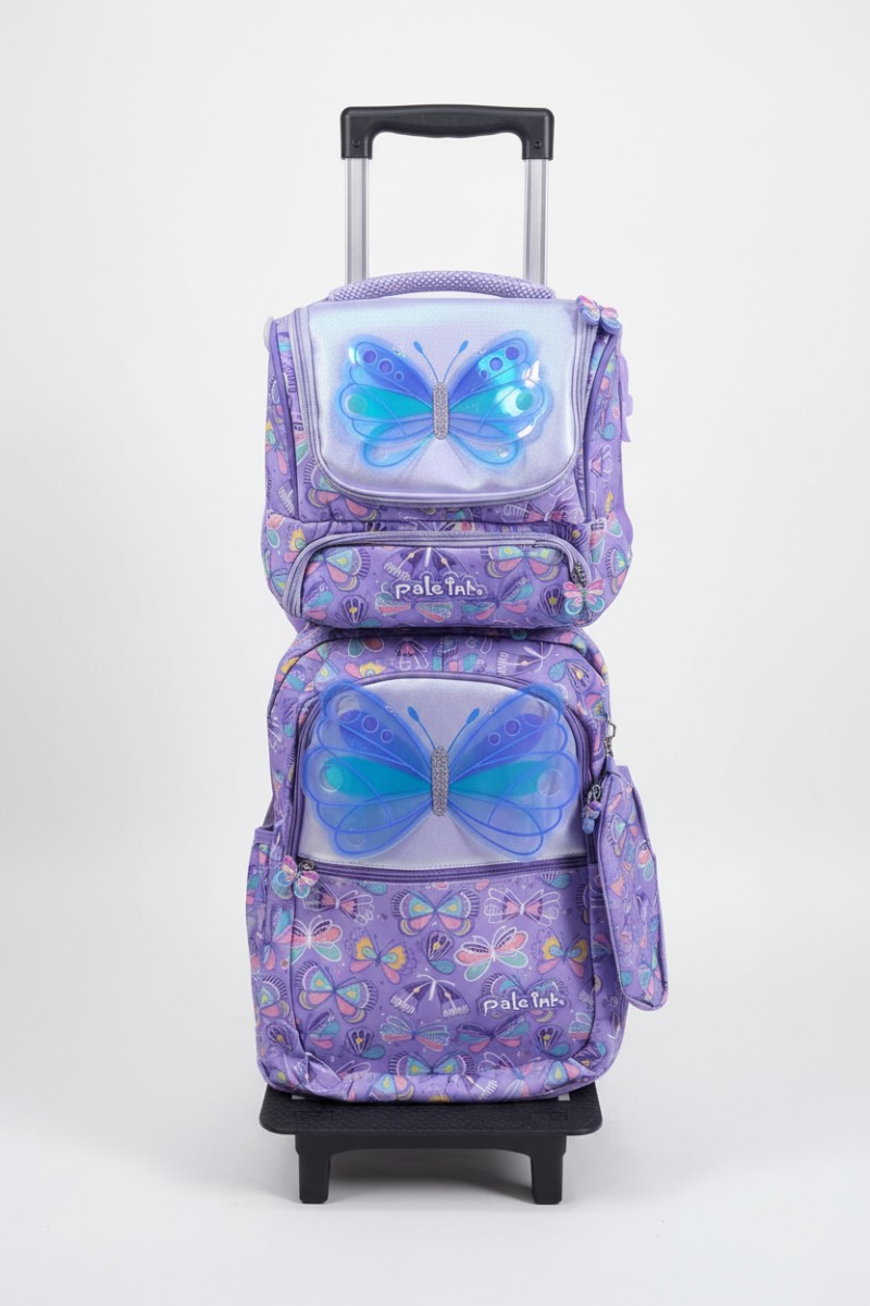 Paleink Back To School Trolley Backpack (Butterfly)