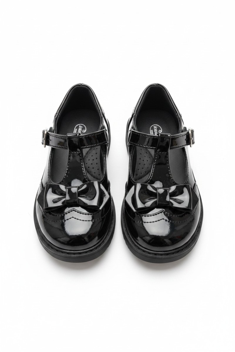 Princess Girls Shoe With Double Bow and Velcro-G147