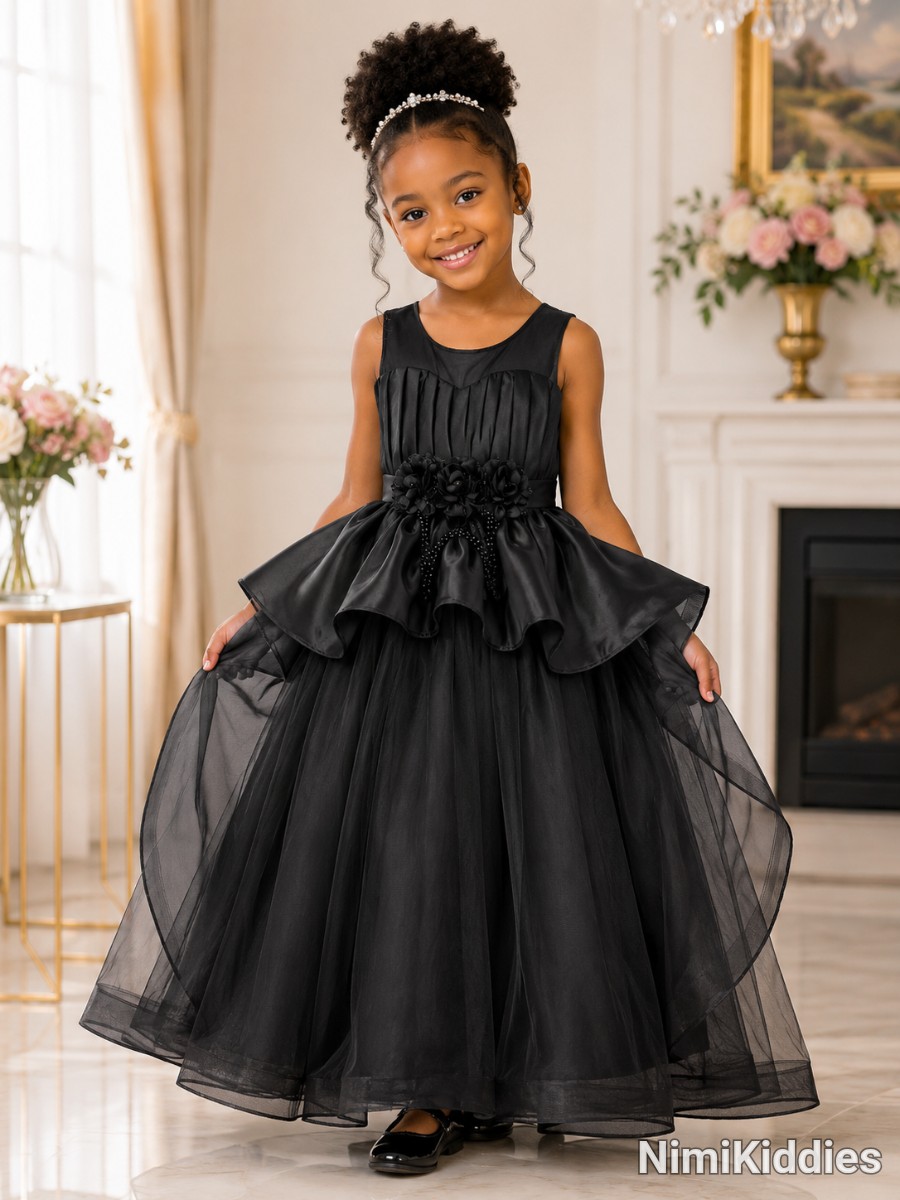 Miss Liwa Black Ball Gown